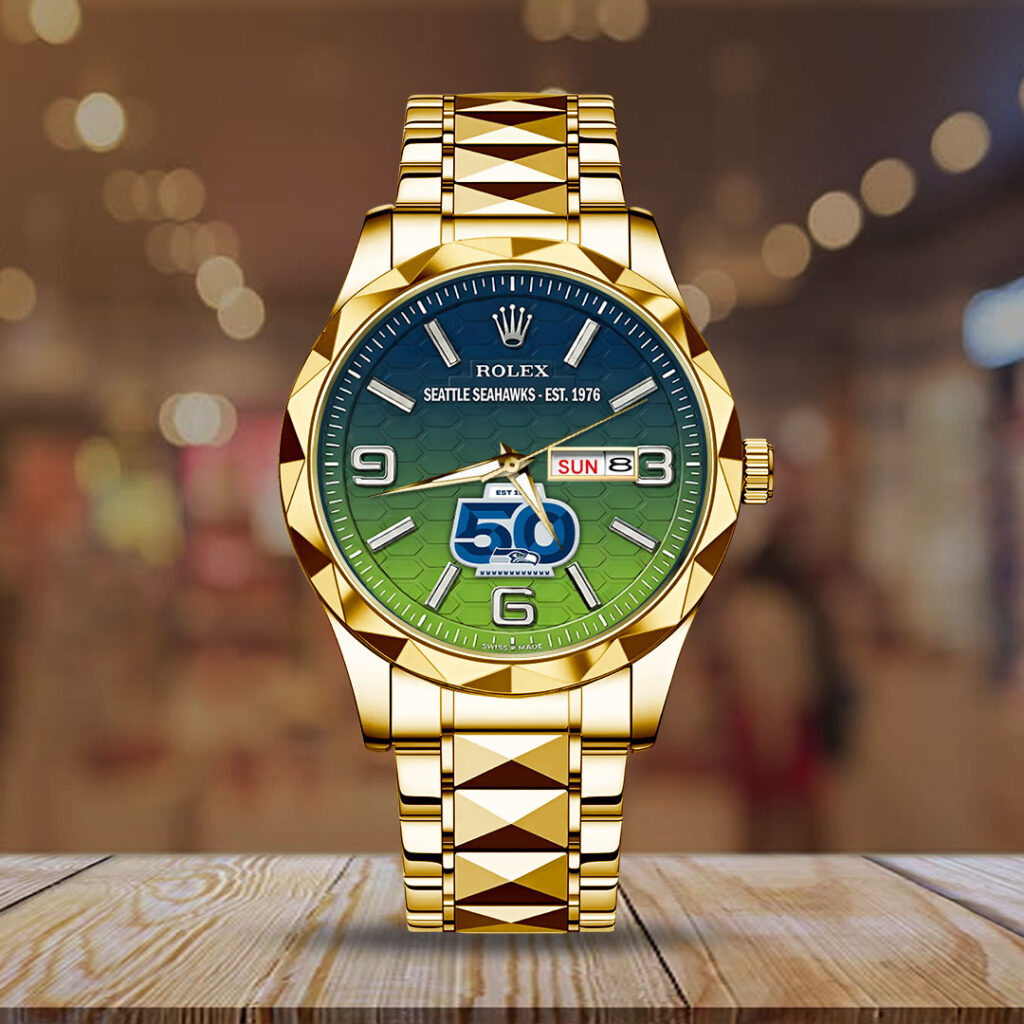 Seattle Seahawks 50th Anniversary Alloy Luxury Quartz Watch - TMTHU4000