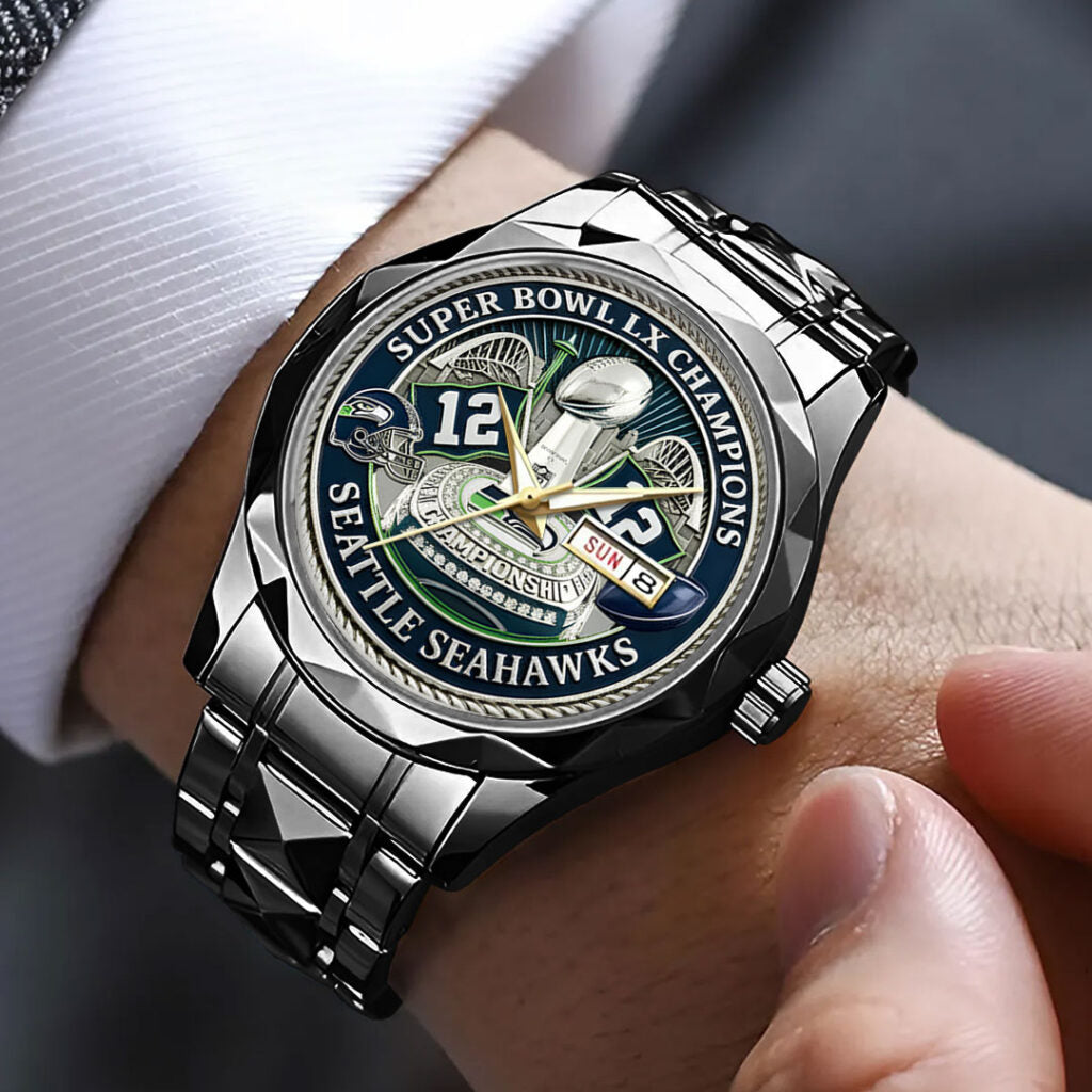 Seattle Seahawks Super Bowl LX Champions Alloy Luxury Quartz Watch - MAITM14823