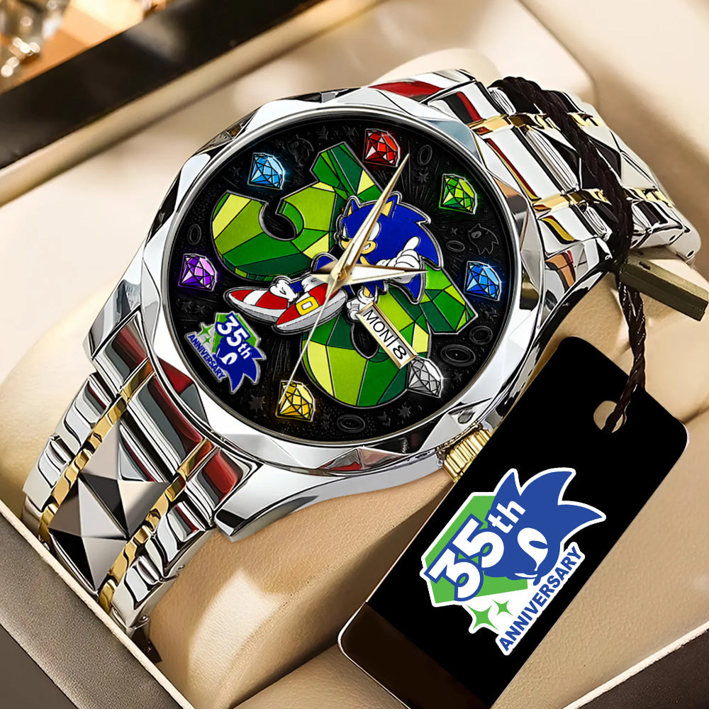 Sonic the Hedgehog 35th Anniversary Alloy Luxury Quartz Watch - GNE7229