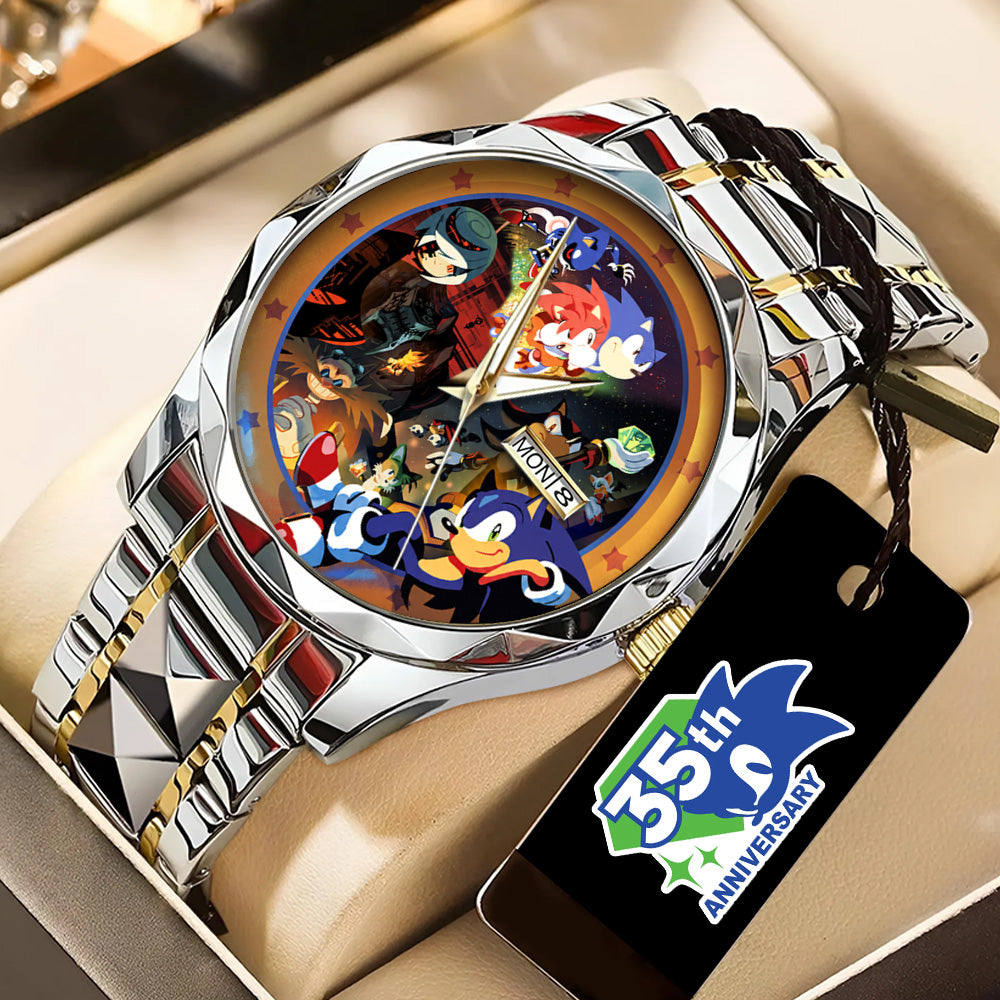 Sonic the Hedgehog 35th Anniversary Alloy Luxury Quartz Watch - GNE7349