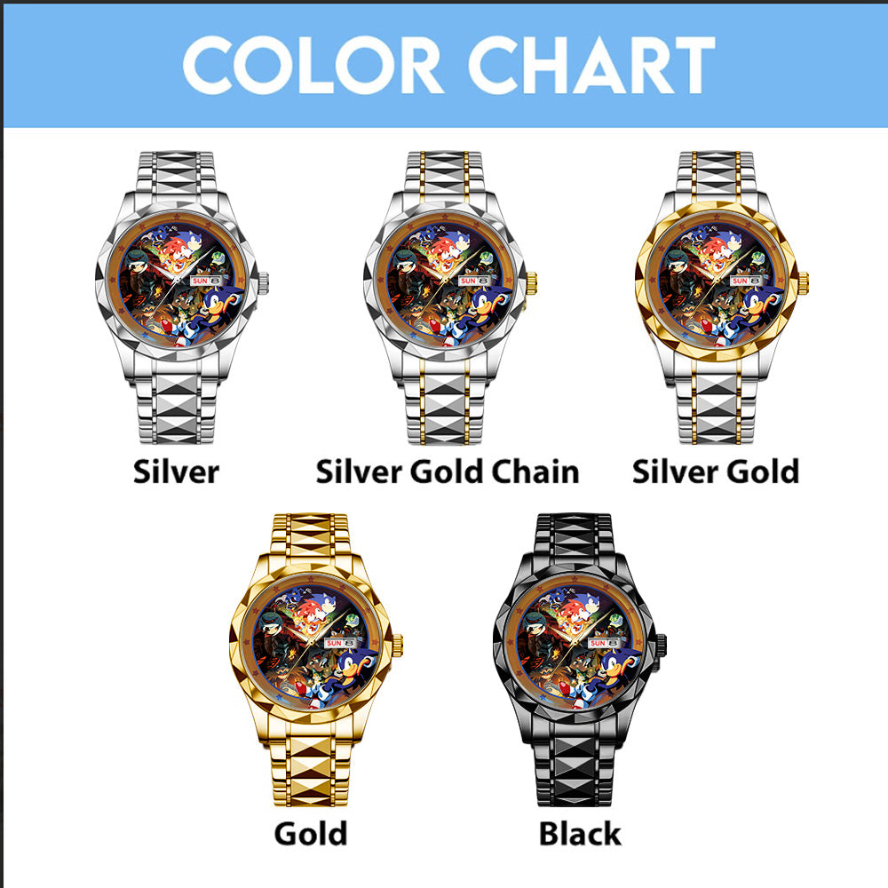 Sonic the Hedgehog 35th Anniversary Alloy Luxury Quartz Watch - GNE7349