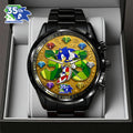 Sonic the Hedgehog 35th Anniversary Black Stainless Steel Watch - GNE7348
