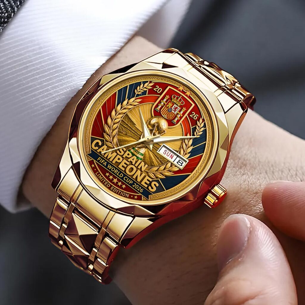 Spain National Team 2026 FIFA World Cup Champions Alloy Luxury Quartz Watch - HOATT19797