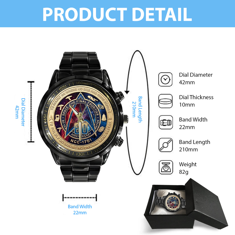 Star Trek 60th Anniversary 2026 Black Stainless Steel Watch - TMTHU5344