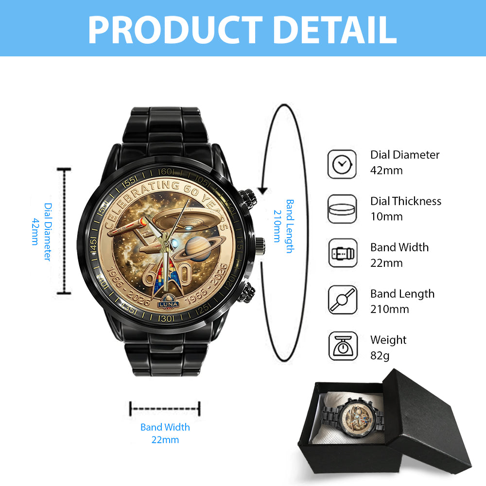 Star Trek 60th Anniversary 2026 Black Stainless Steel Watch - TMTHU5350