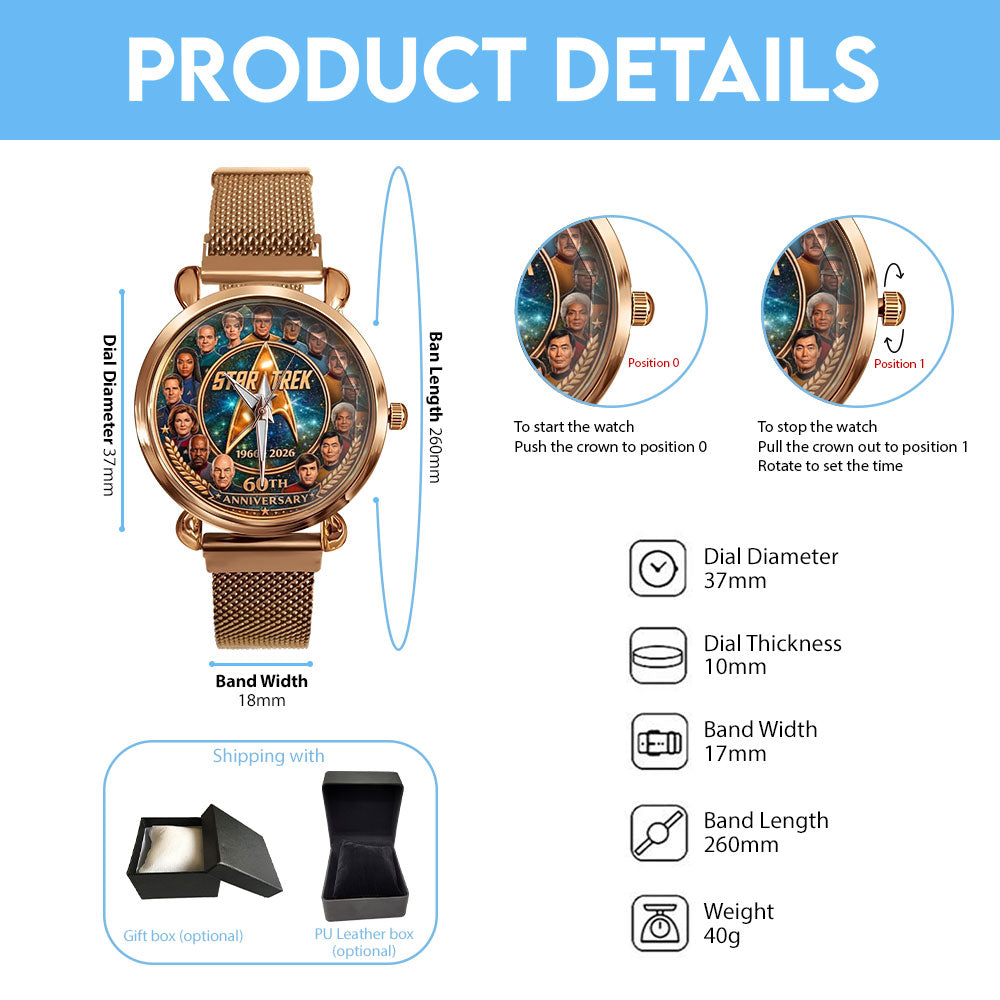 Star Trek 60th Anniversary 2026 Mesh Strap Quartz Watch - TMTHU5009