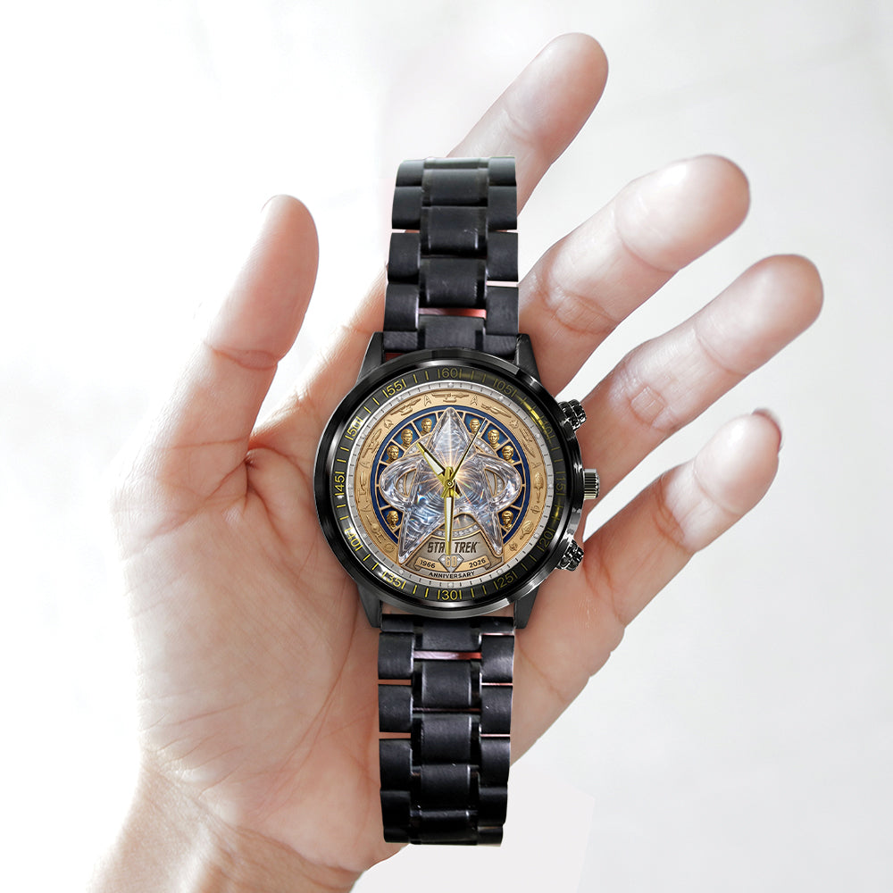Star Trek 60th Anniversary Black Stainless Steel Watch - TMTHU7680