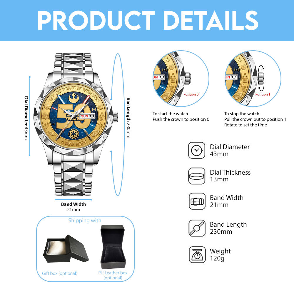 Star Wars 50th Anniversary 2027 Alloy Luxury Quartz Watch - TMTHU5395