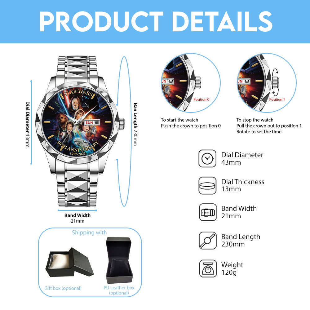 Star Wars 50th Anniversary Alloy Luxury Quartz Watch - TMTHU6520