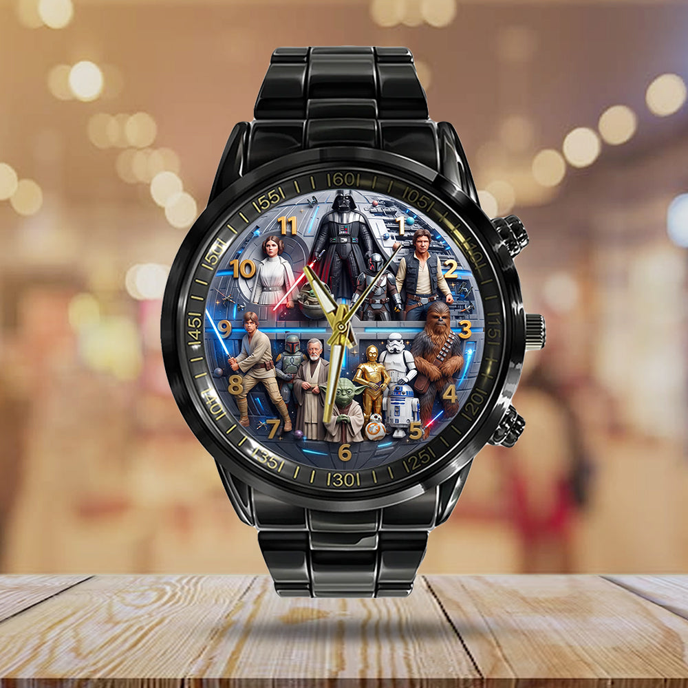 Star Wars Black Stainless Steel Watch - TMTHU7672