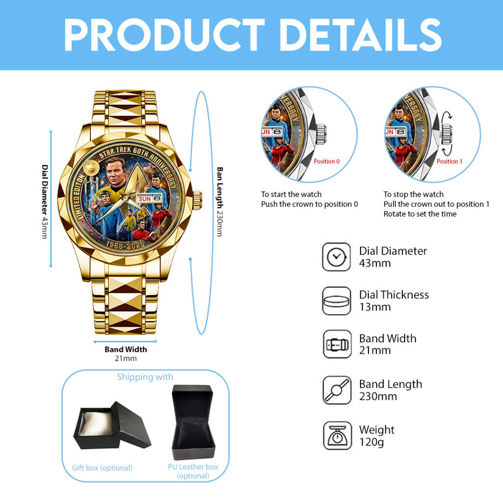 Star Trek 60th Anniversary 2026 Alloy Luxury Quartz Watch - TMTHU3934