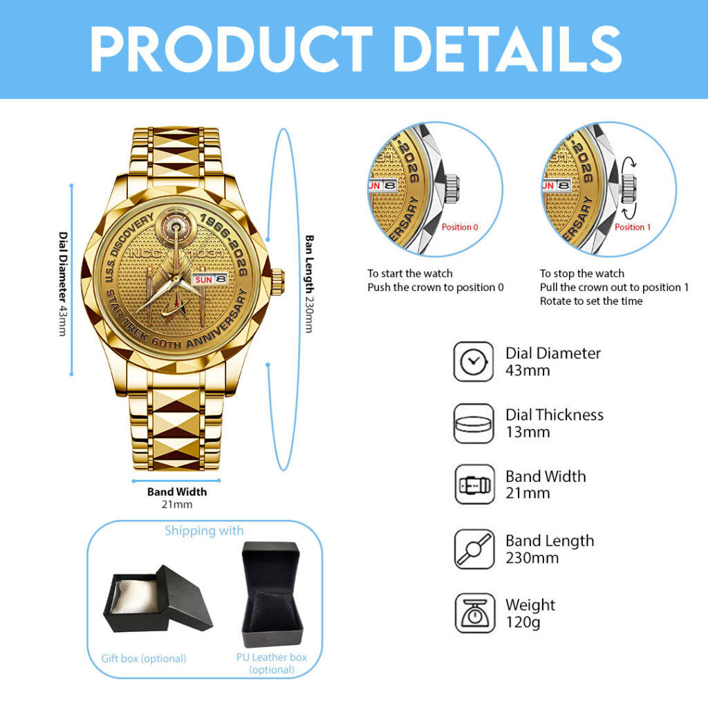 Star Trek 60th Anniversary 2026 Alloy Luxury Quartz Watch - TMTHU3973
