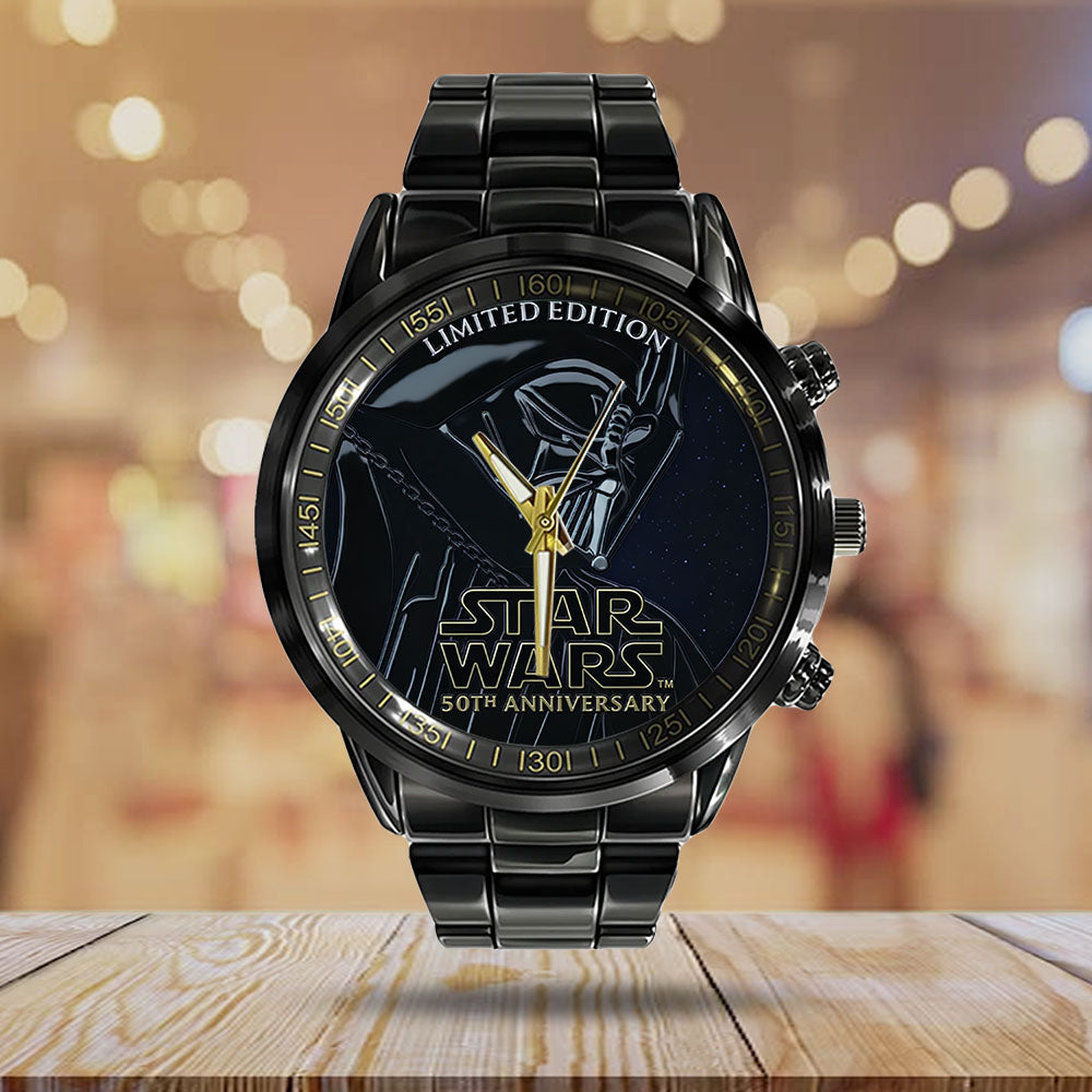 Star Wars 50th Anniversary Black Stainless Steel Watch - TMTHU3008