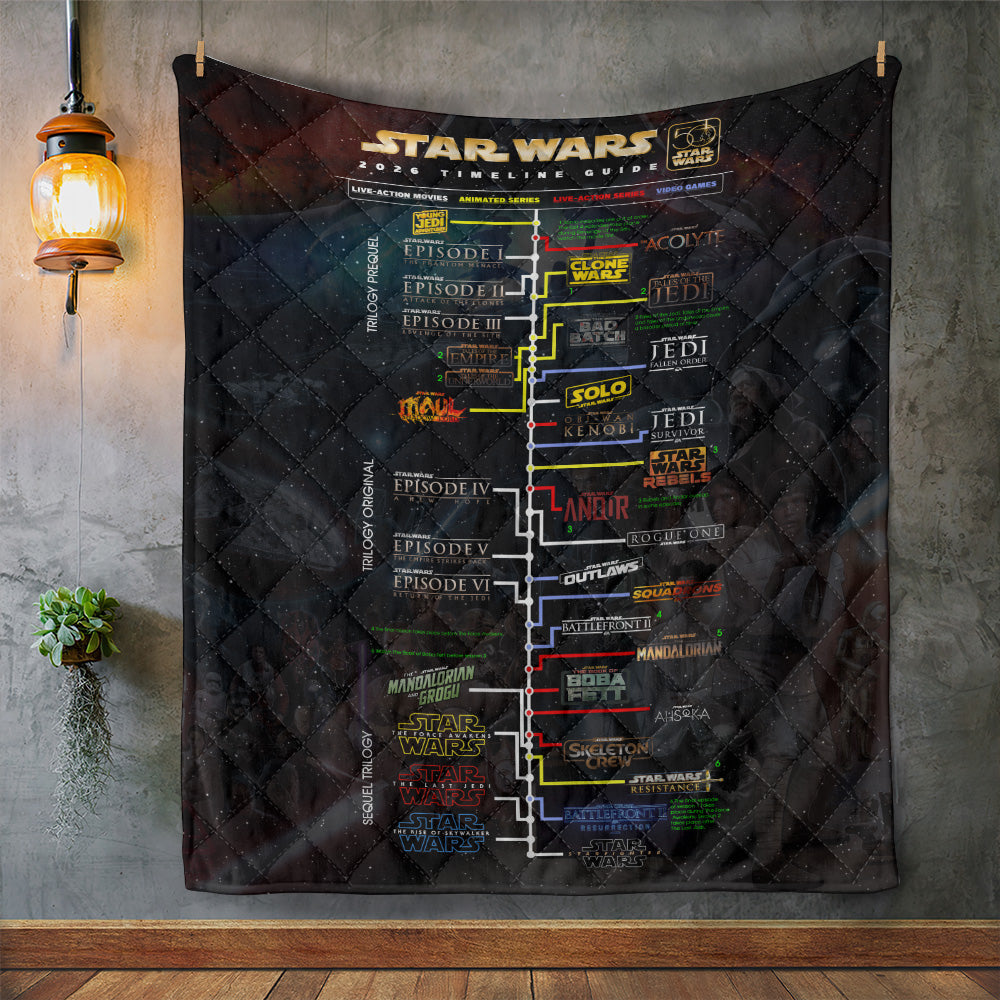 Star Wars 50th Anniversary Quilt Blanket - GNE6388