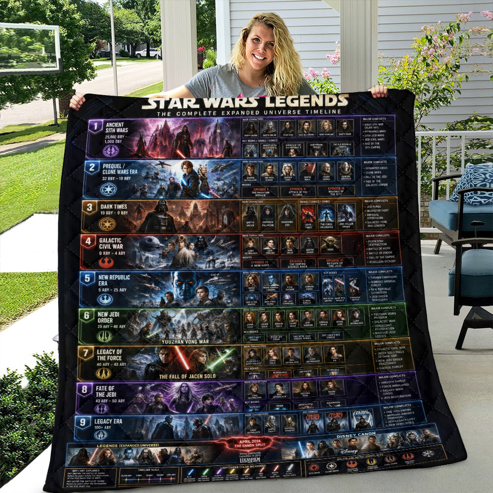 Star Wars 50th Anniversary Quilt Blanket - GNE6702