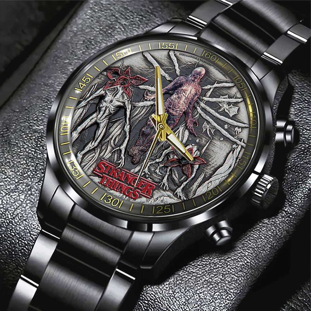 Stranger Things Black Stainless Steel Watch - TANTN17490