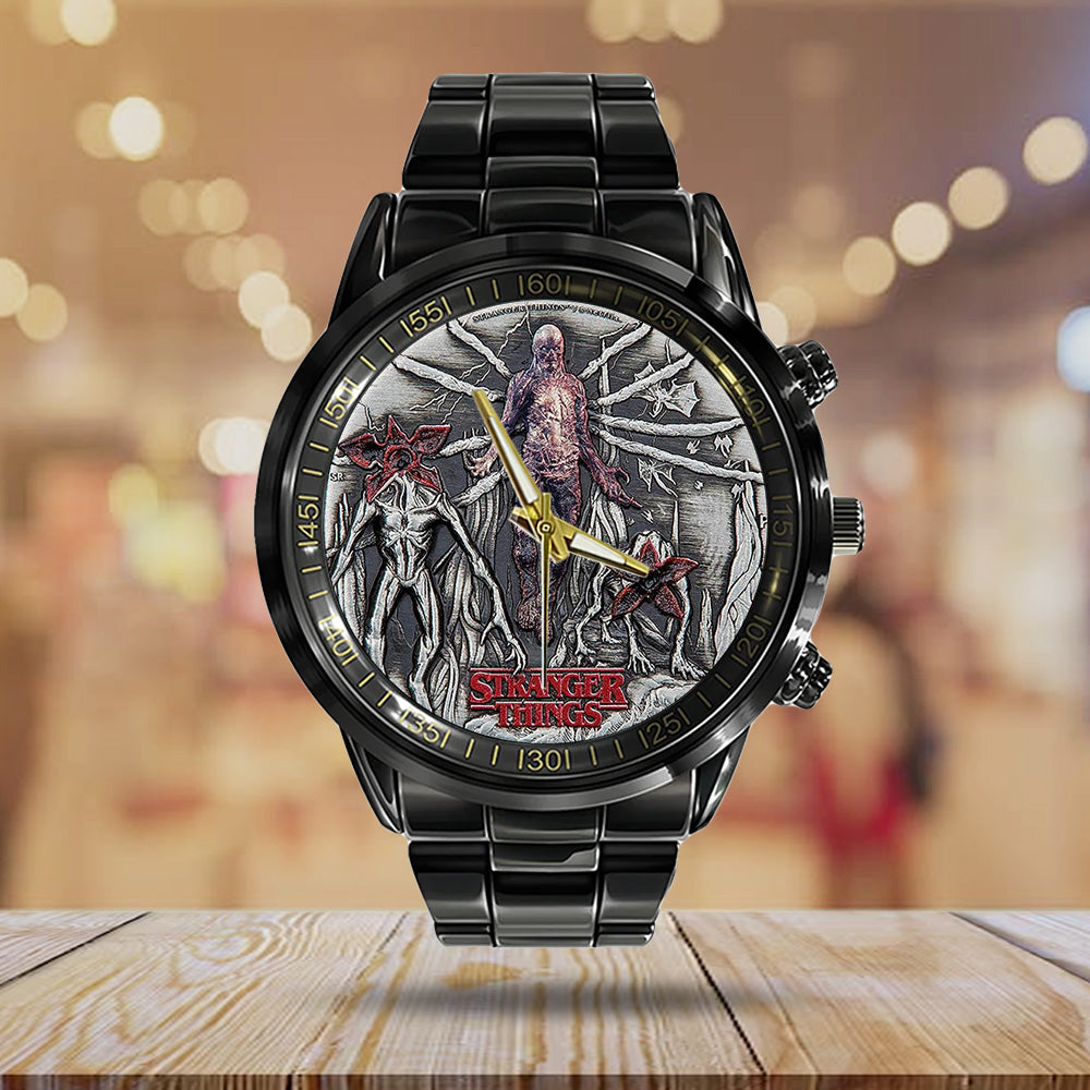 Stranger Things Black Stainless Steel Watch - TANTN17490