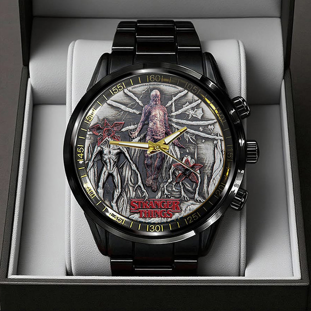 Stranger Things Black Stainless Steel Watch - TANTN17490