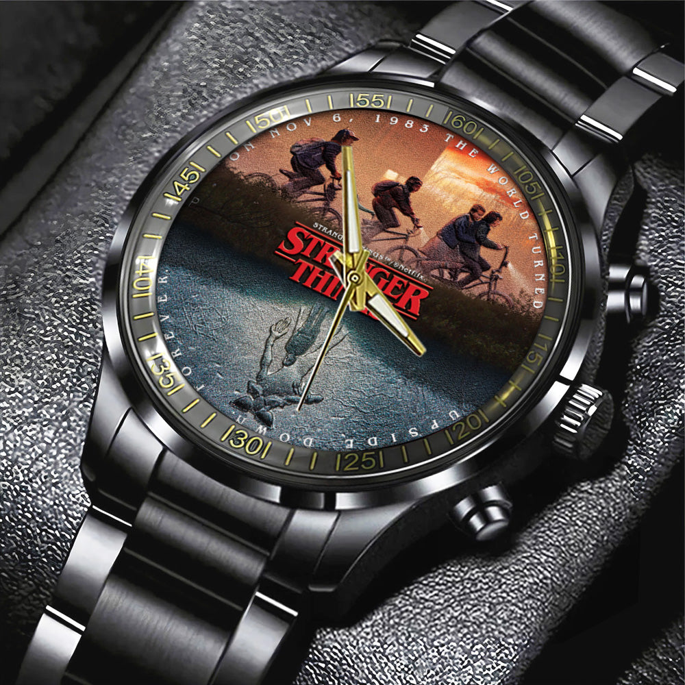 Stranger Things Black Stainless Steel Watch - TANTN18995