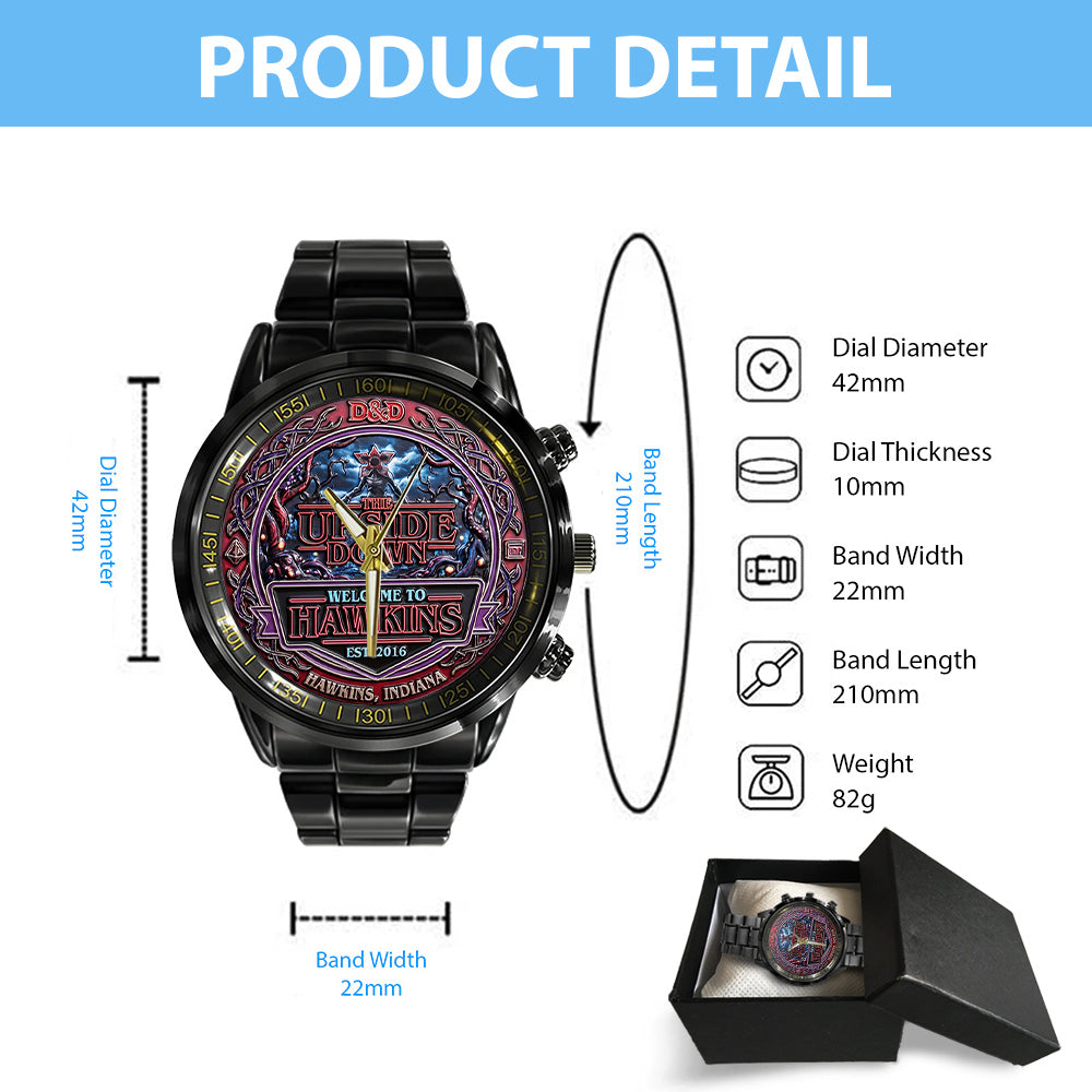 Stranger Things Black Stainless Steel Watch - TANTN19884