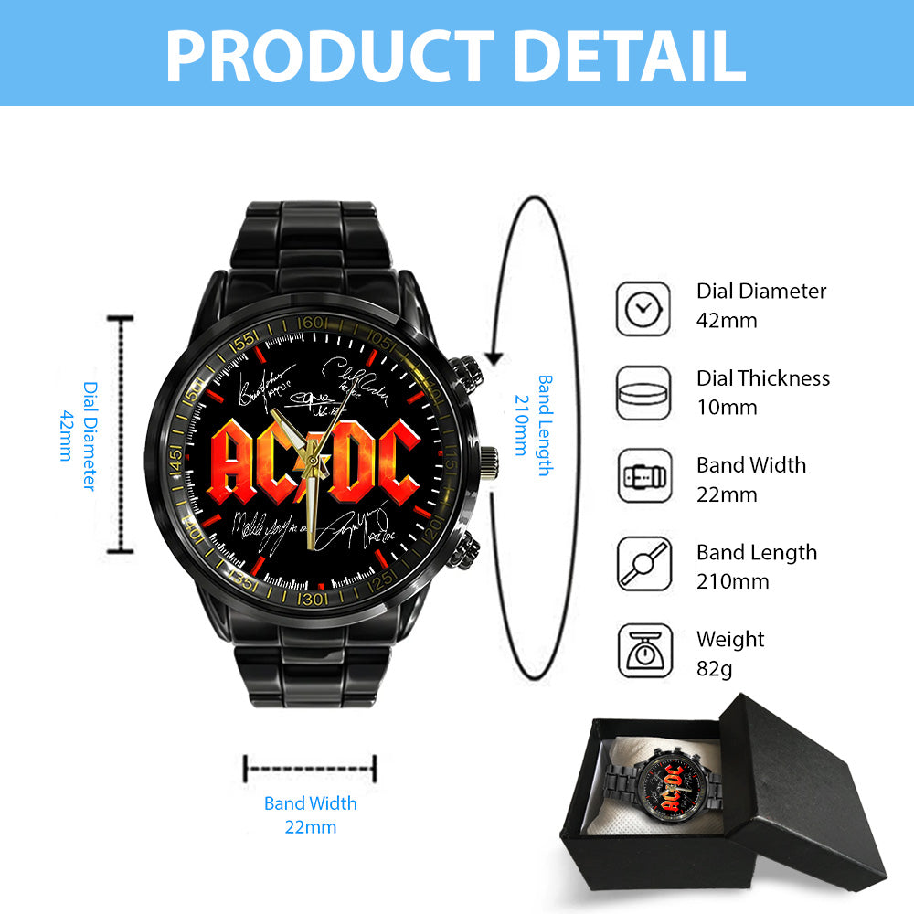 AC/DC Black Stainless Steel Watch - TANTN 13229