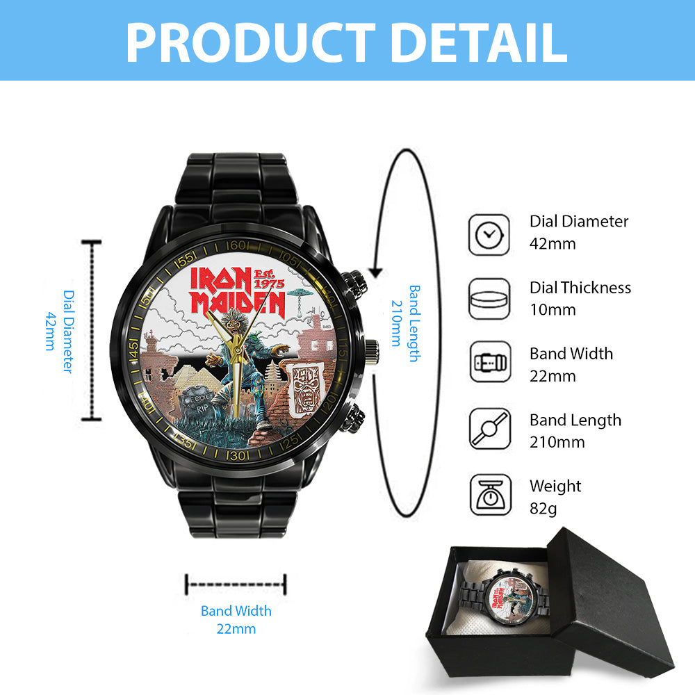 Iron Maiden Black Stainless Steel Watch - TANTN 14336