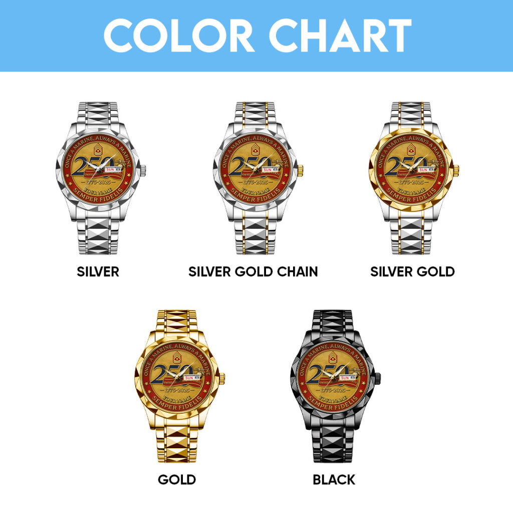 Personalized US Marine Corps Alloy Luxury Quartz Watch - TANTN 15106