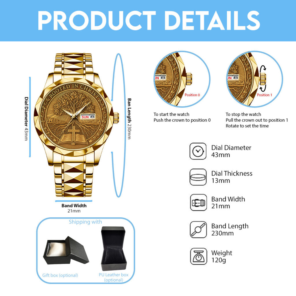 Rooted In Christ Alloy Luxury Quartz Watch - TANTN15387