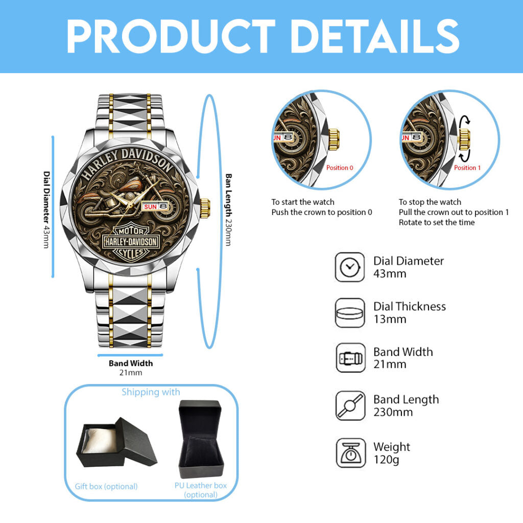 Harley Davidson Alloy Luxury Quartz Watch - TANTN15869