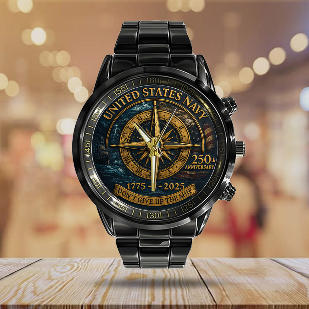 US Navy Black Stainless Steel Watch - TANTN15897