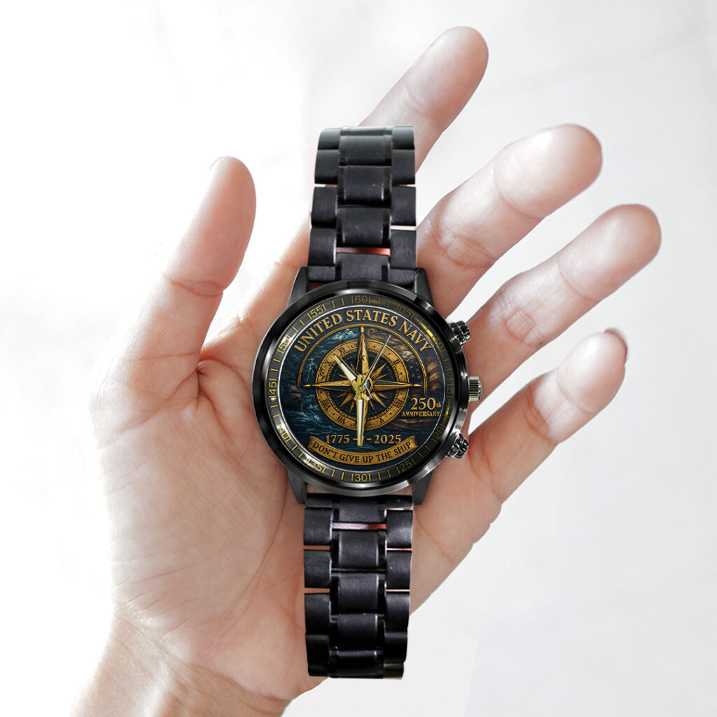 US Navy Black Stainless Steel Watch - TANTN15897