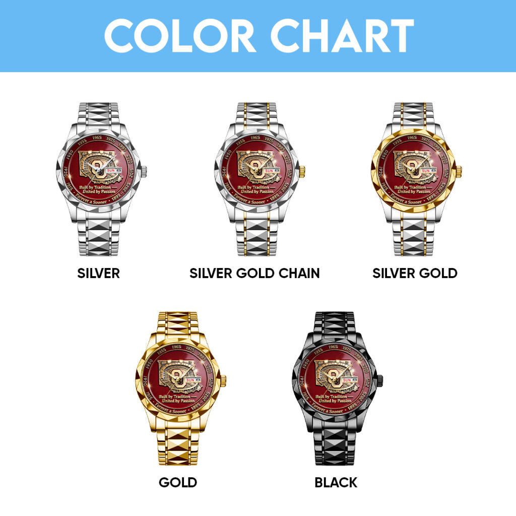Oklahoma Sooners Football 130th Anniversary 2025 Alloy Luxury Quartz Watch - TANTN17821