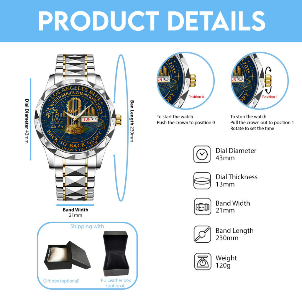 Los Angeles Dodgers World Series 2025 Alloy Luxury Quartz Watch - TANTN18080