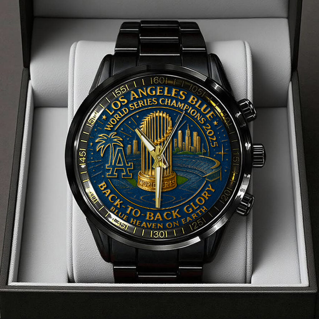 Los Angeles Dodgers World Series 2025 Black Stainless Steel Watch - TANTN18081