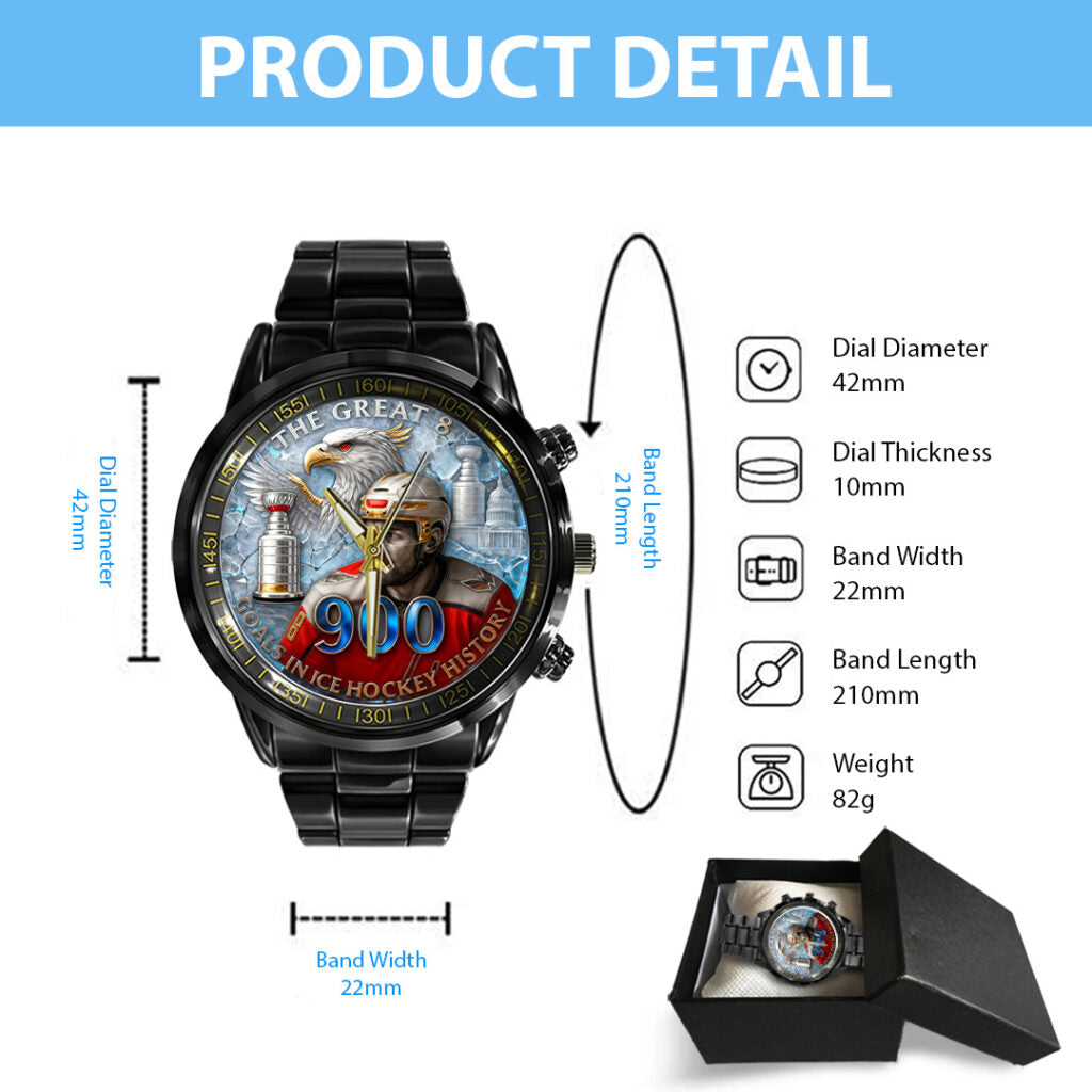 Alex Ovechkin x Washington Capitals Black Stainless Steel Watch - TANTN18405