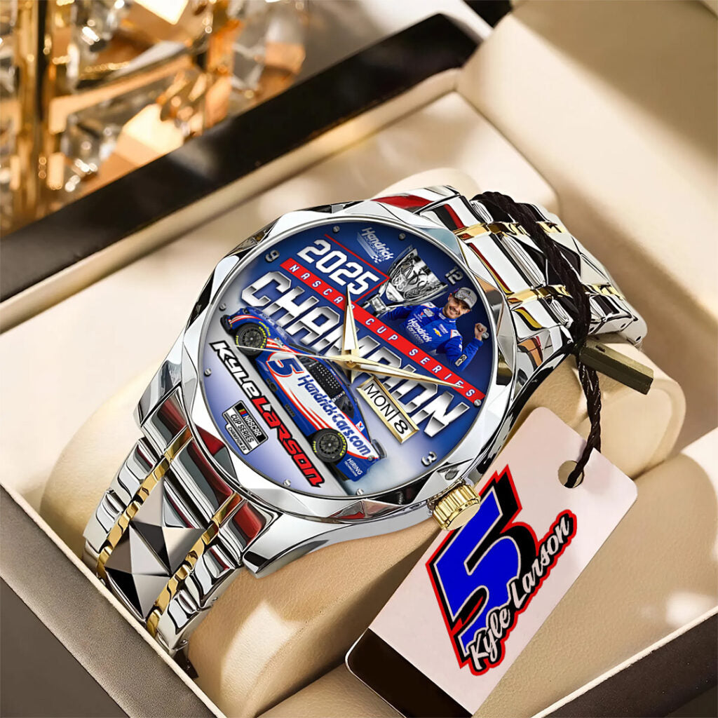 Kyle Larson 2025 NASCAR Cup Series Champion Alloy Luxury Quartz Watch - TANTN18544