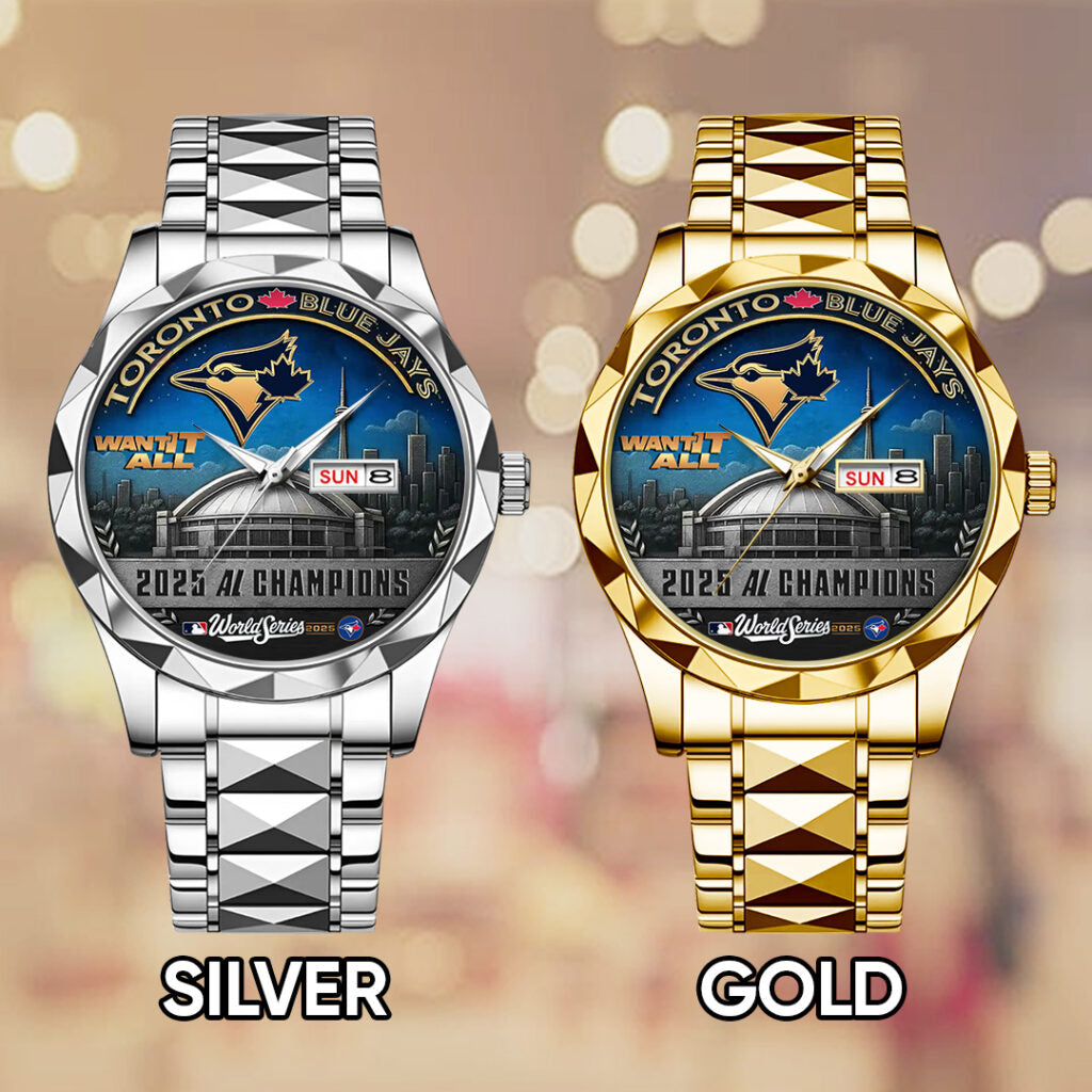Toronto Blue Jays WinCraft 2025 American League Champions Alloy Luxury Quartz Watch - TANTN18701