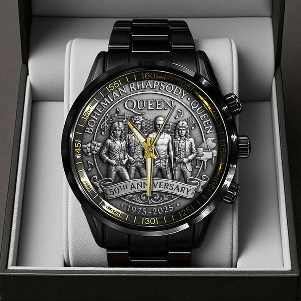 Bohemian Rhapsody x Queen 50th Anniversary Black Stainless Steel Watch - TANTN20033