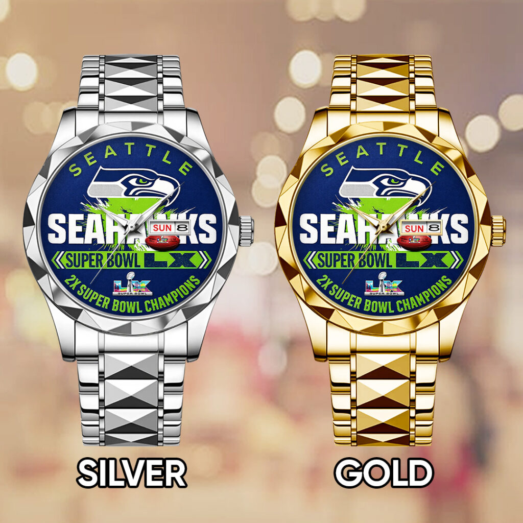 Seattle Seahawks 2025 Super Bowl LX Champions Alloy Luxury Quartz Watch - TANTN21008