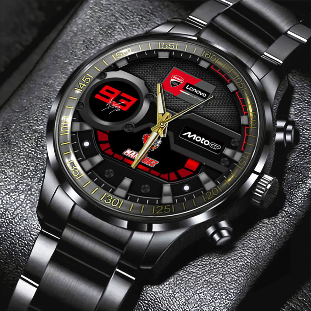 Ducati Lenovo Team x Marc Márquez Black Stainless Steel Watch - TANTN21373