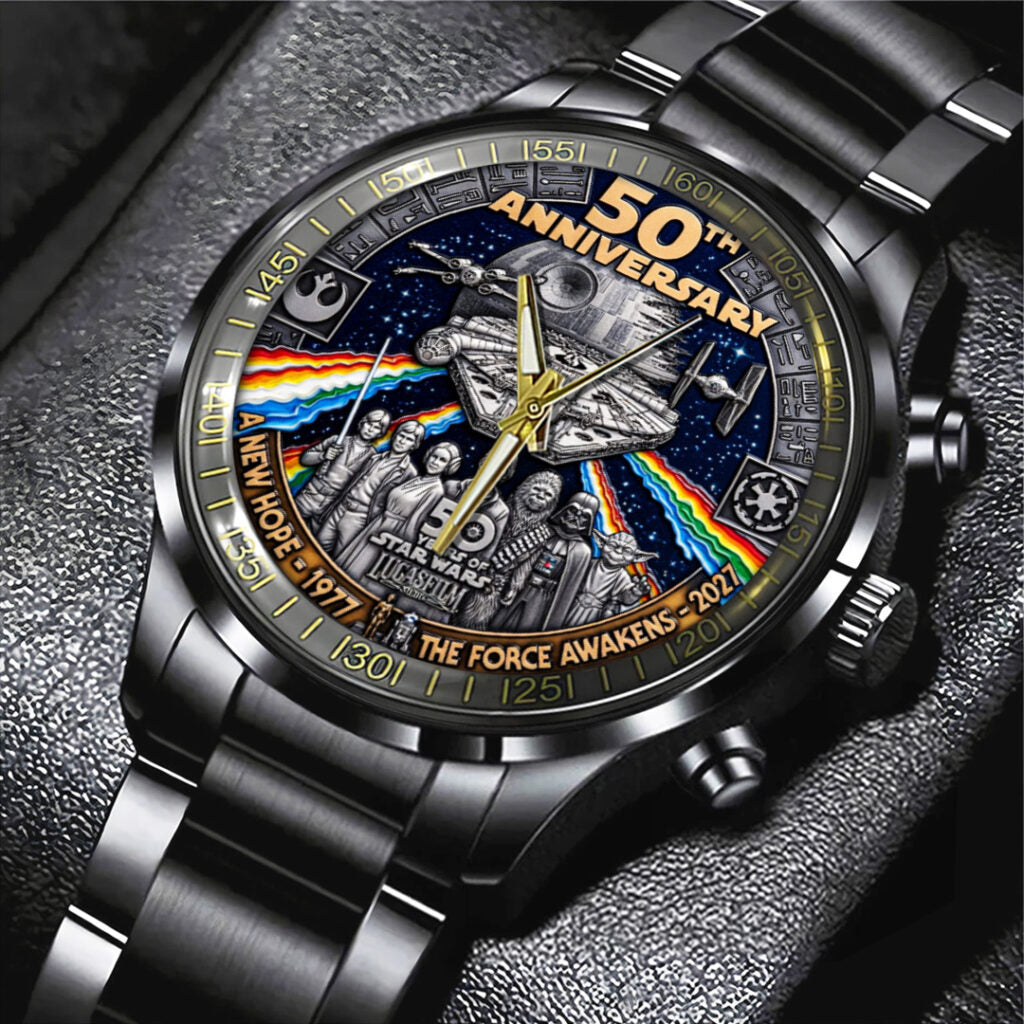 Star Wars 50th Anniversary Black Stainless Steel Watch - TANTN21523