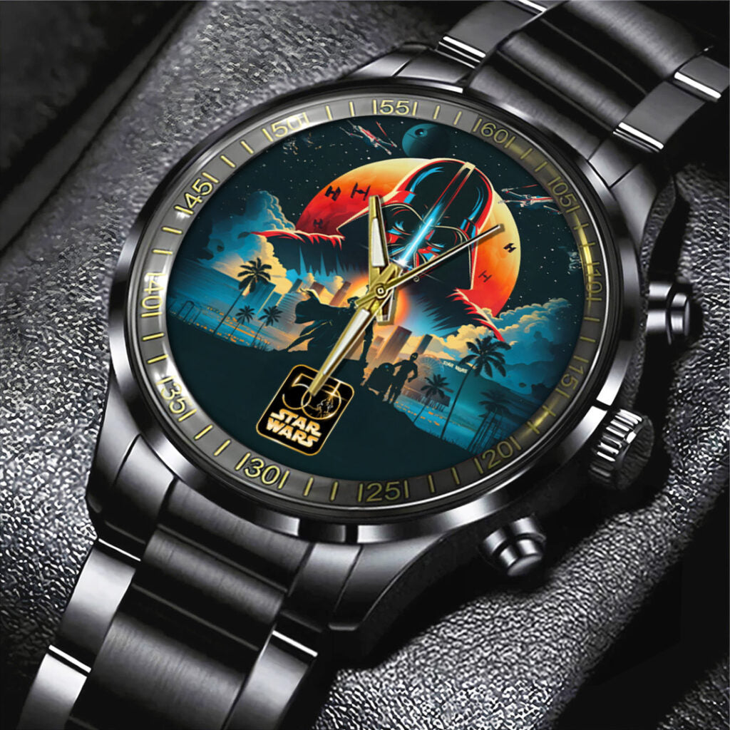 Star Wars 50th Anniversary Black Stainless Steel Watch - TANTN22501