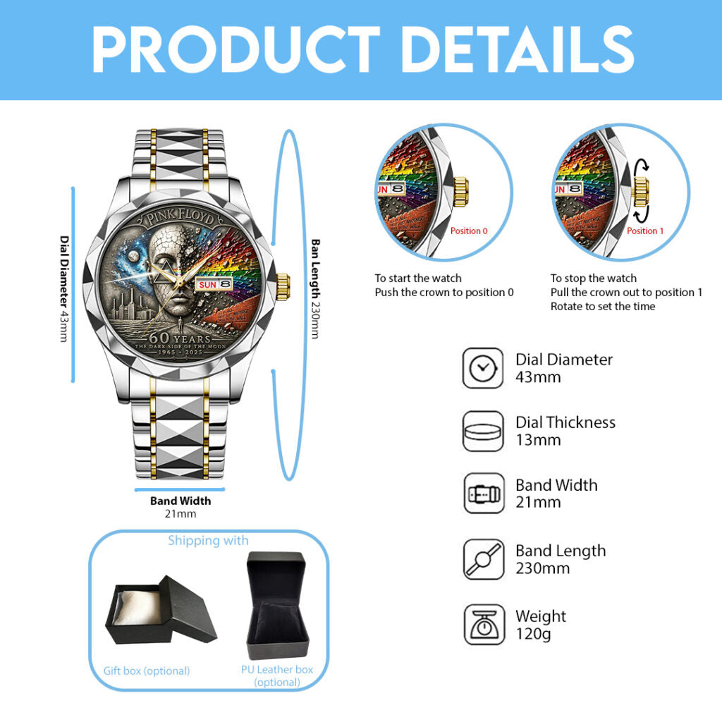 Pink Floyd 60th Anniversary Alloy Luxury Quartz Watch - TANTN22859