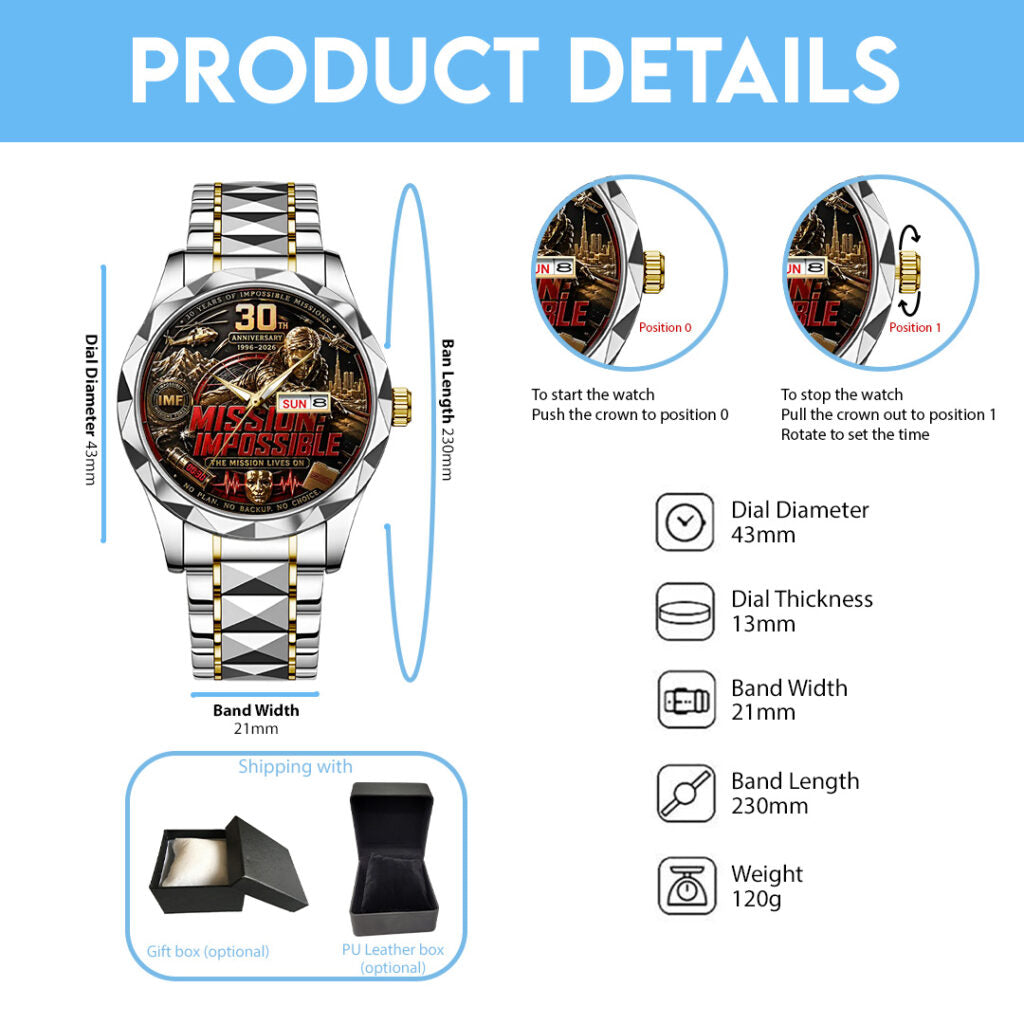 Mission Impossible 30th Anniversary Alloy Luxury Quartz Watch - TANTN22955