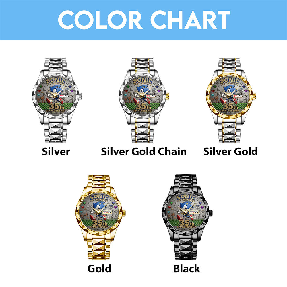 Sonic the Hedgehog 35th Anniversary Alloy Luxury Quartz Watch - TANTN23988