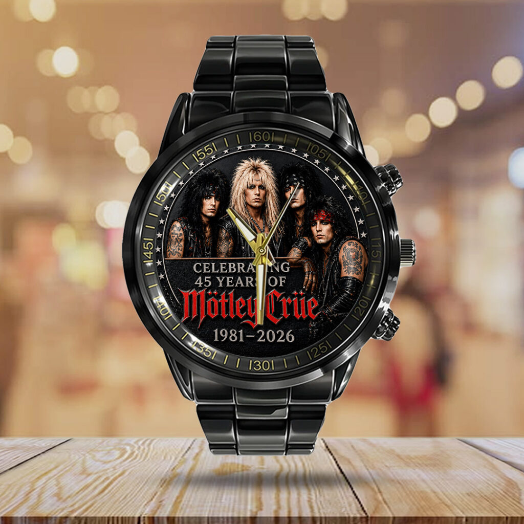 Mötley Crüe 45 Years Anniversary Black Stainless Steel Watch - TANTN24551