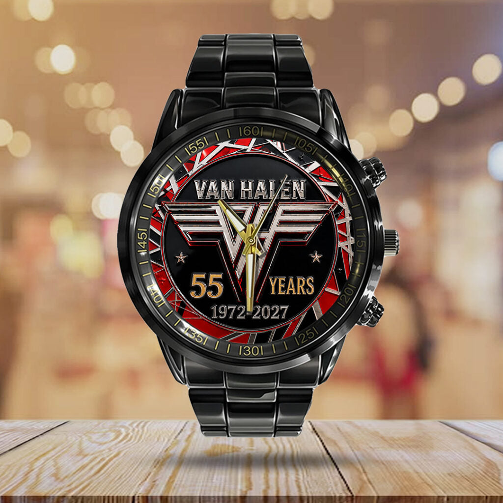 Van Halen 55 Years Anniversary Black Stainless Steel Watch - TANTN24558