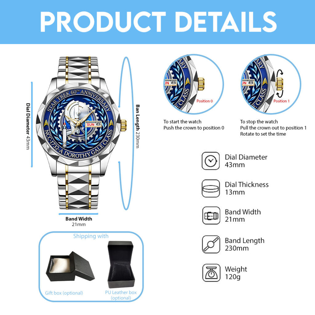 Star Trek 60th Anniversary Alloy Luxury Quartz Watch - TMTHU3102