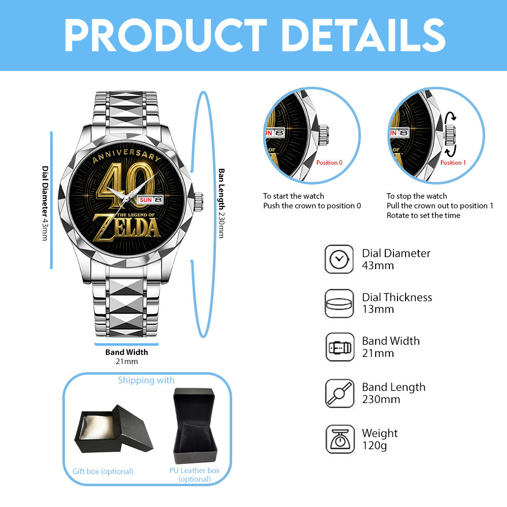 The Legend of Zelda 40th Anniversary Alloy Luxury Quartz Watch - GNE4870