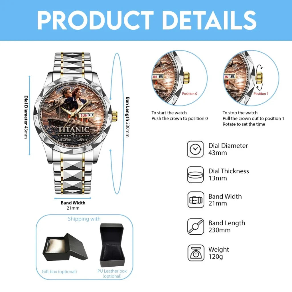 Titanic 30th Anniversary Alloy Luxury Quartz Watch - HOATT20771
